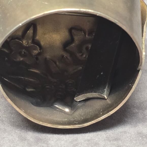 Hand Painted Floral Brass Cow Goat Sheep Bell Helen GA Embroidered Strap Collect - Picture 6 of 10